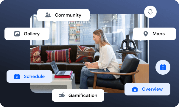 HOST Hybrid event platform allows gamification, event schedule, maps, gallery and much more