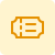 Orange ticket icon with rounded corners and a white background.