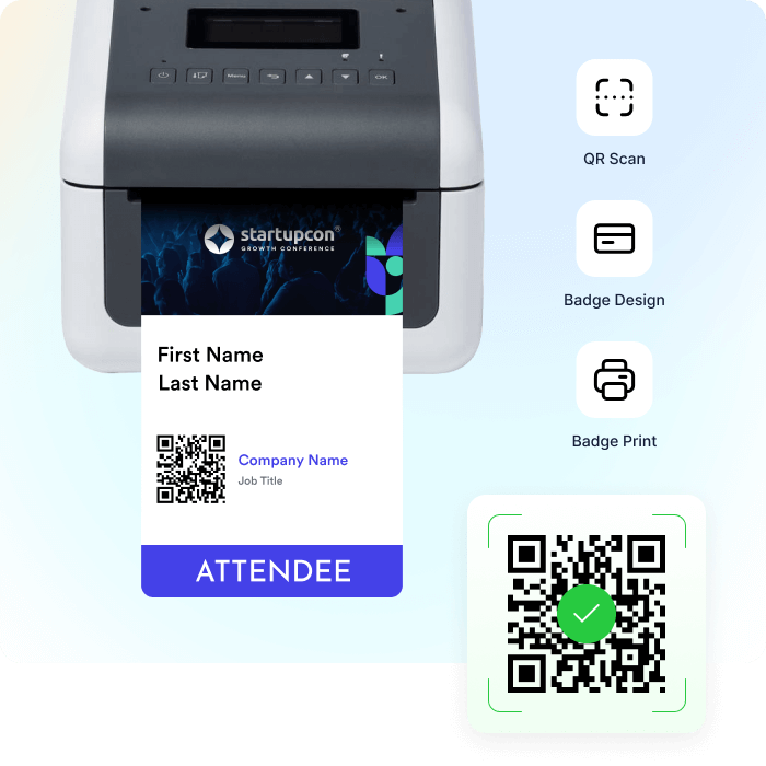 Scan QR codes and do badge printing with HOST 