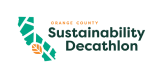 Orange County Sustainability Decathlon logo with a green leaf design and text.