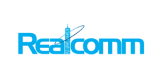 Realcomm company logo in blue text