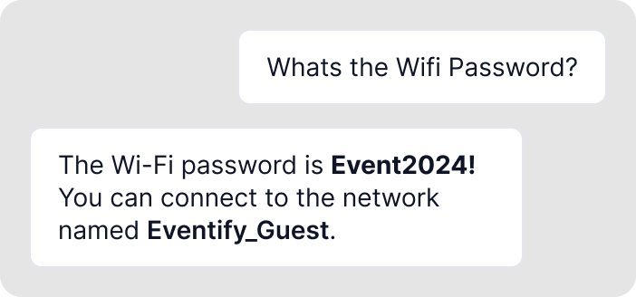 mockup showing the Event AI feature of host.
