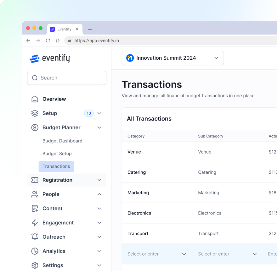 Dashboard mockup